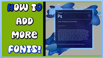 How To Add Fonts To Adobe Photoshop l CS6/CS5/CS4/CC -_-