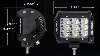 Tri-Row oEdRo 4 inch LED Light Bar 27W Spot light Unboxing ▏OEDRO® Brave Man Series