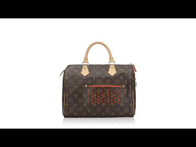 LOUIS VUITTON Monogram Perforated Speedy 30 Orange 1241345