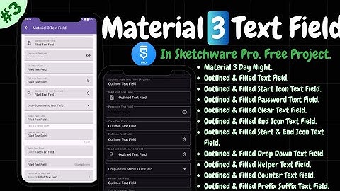 Material 3 Text Field In Sketchware Pro #3 #fastersoftwaredeveloper #viral #material #sketchwarepro