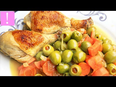 🔴-algerian-tajine-zitoune-(cuisine-algérienne)-|-easy-recipe-with-chicken-and-olives