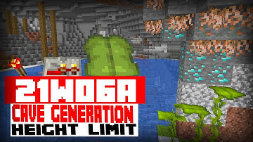 Minecraft 1.17 Snapshot 21w06a New CAVE GENERATION, increased Height limit & Aquifers Added