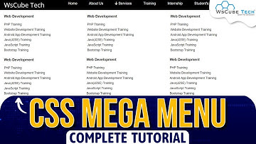 Responsive MEGA MENU Design Using HTML and CSS - Step By Step