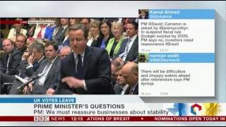 UK PM Cameron tells Corbyn Cameron tells Corbyn &#39;For heaven&#39;s sake, man, go&#39;