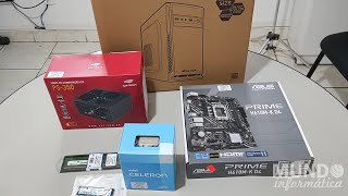 Montagem PC intel Celeron G-6900 LGA1700 + Asus H610M-K-D4 - 16GB RAM DDR4 + SATA 240GB SSD M2