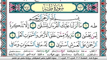سورة طـه مكتوبة Surah Taha ماهر المعيقلي Maher Al Muaiqly