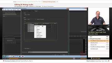 "Editing & Mixing Audio" | Adobe Premiere Pro CS6 with Educator.com
