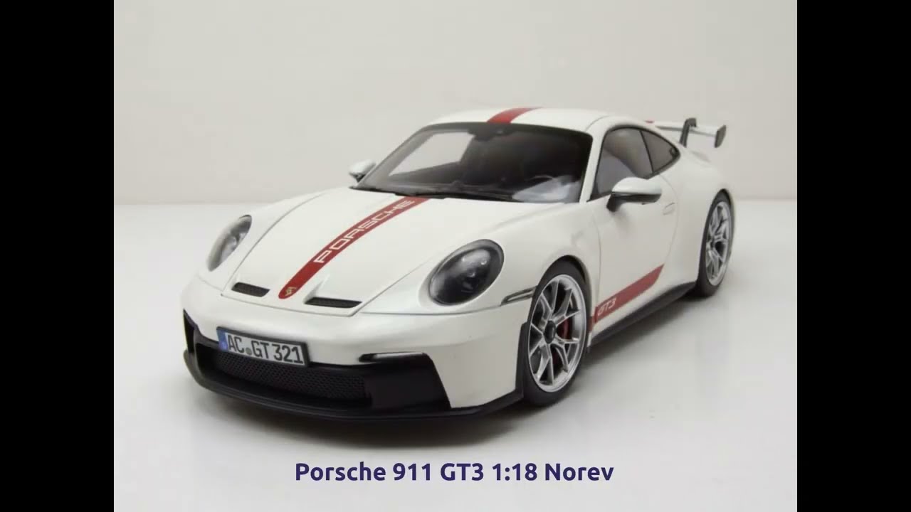 Voiture Miniature Porsche 911 (992) GT3 RS 2023 Blanc 1/18
