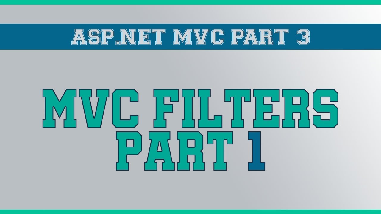 ASP NET MVC in arabic Filters - Part(1)- Into - L30 - YouTube