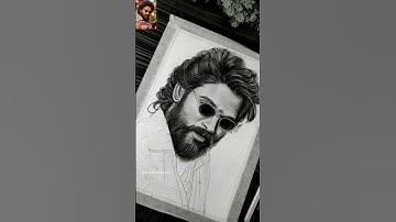 Pushpa 2 🔥 Allu Arjun Drawing Sketch ✍️❤️‍🩹 #shorts #pushpa2 #alluarjun #sketch