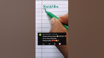 How to write your name in Korean🇰🇷(KRITIKA)🦋#shortfeed #shortvideo #learnkorean #koreanlanguage #bts
