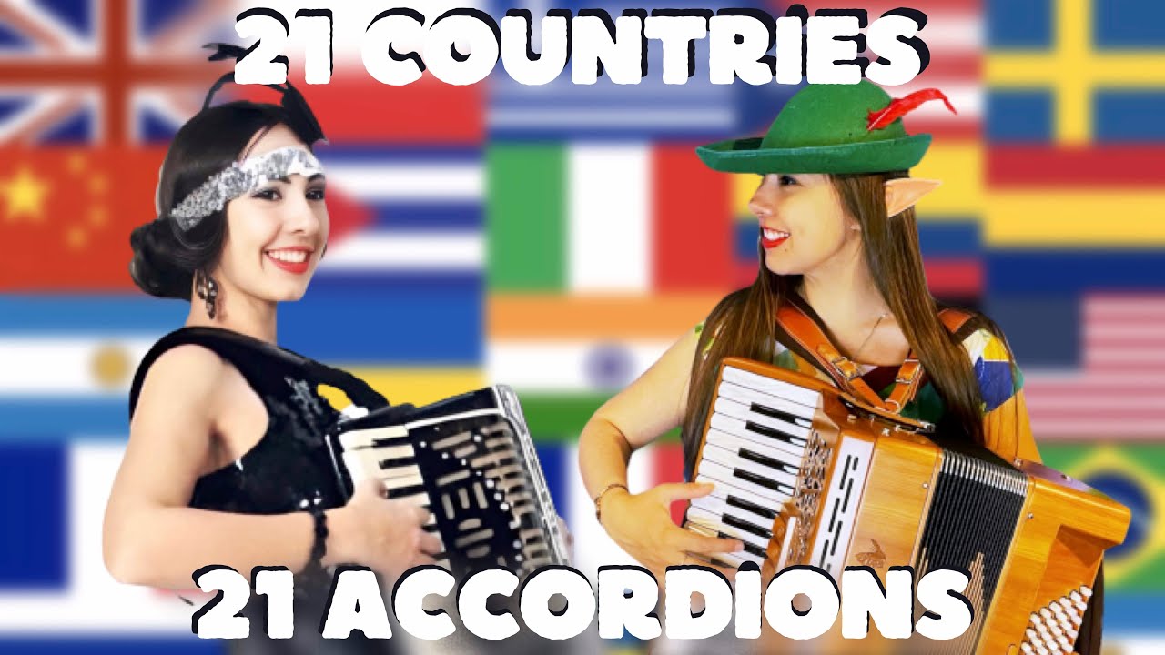 21 accordions 21 countries around the world youtube
