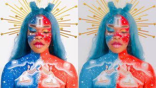 GEMINI ZODIAC SIGN/ Body Painting/ Zodiac Series/The Twins