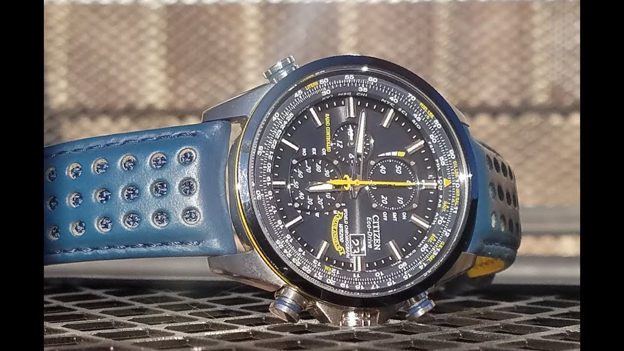 Citizen Blue Angels World Chronograph AT8020-03L - YouTube