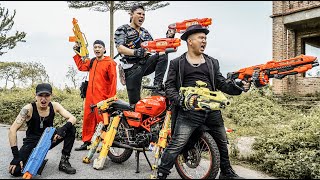 SEAL X Nerf War : Couple SEAL X Warriors Nerf Guns Fight Dr Ken Crazy Jiang Ho illegal