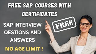 FREE SAP COURSES WITH FREE CERTIFICATES