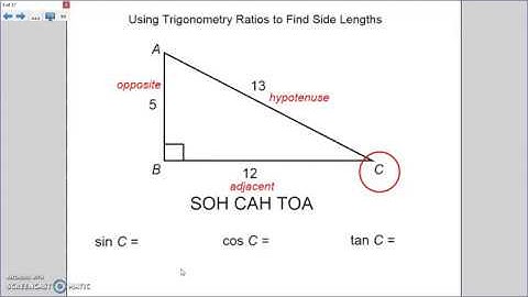 Using Trigonometry to find Side Lengths