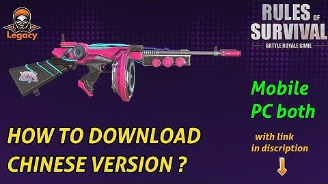 Ros : How to download Chinese version ? // Rules of survival / Ros / lattest update | terminator 2 !