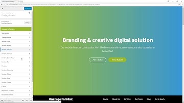 Install & Activate OnePage Parallax Pro Plugin.