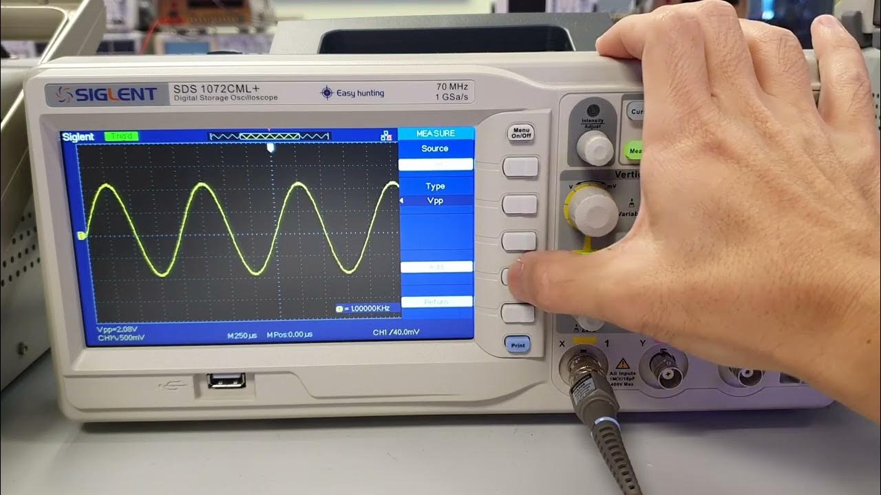 Siglent Oscilloscope AC Voltage measurement procedure YouTube