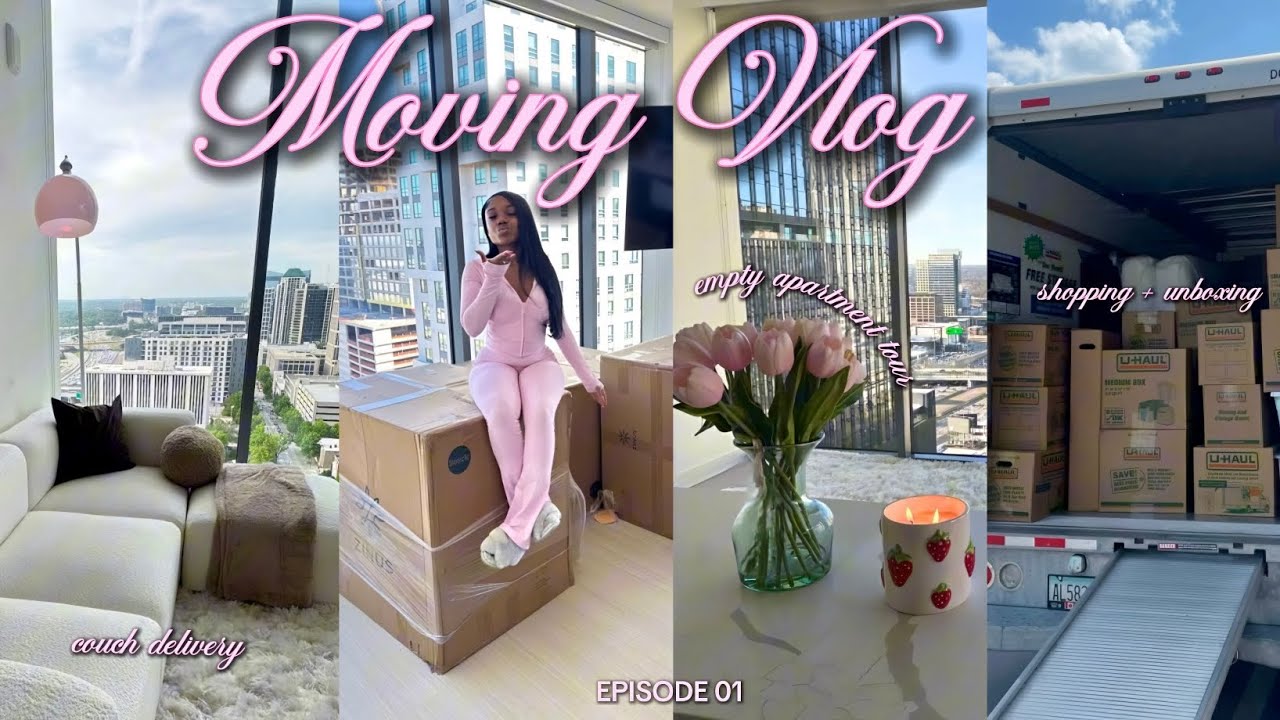 MOVING VLOG 📦 EP. 01 | моя первая роскошная квартира + экскурсия по пустым комнатам + распаковка ...