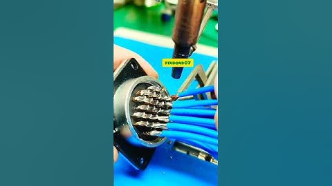 how to soldering aviation connecter by automatic iron? #satisfying #howtosoldering #diyelectronics