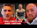 Dustin Poirier REACTS to Conor McGregor's 60 sec KO prediction, WARNS him about a finish, 1 mistake.