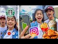 Letting INSTAGRAM FILTERS Decide What We Eat for 24 HOURS!! | Ranz and Niana