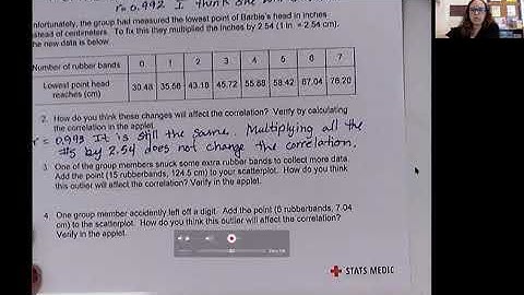 Prob & Stat 2.4 Activity Calculating the Correlation