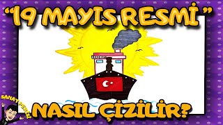 19 Mayıs Resmi Çizimi - Bandırma Vapuru Çizimi #kolayçizimler