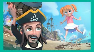 PiRATE isLAND ang CARTOON!! ito ay isang Labanan para sa Beach Treasure! kasama ang Pirate Dad 3D!!