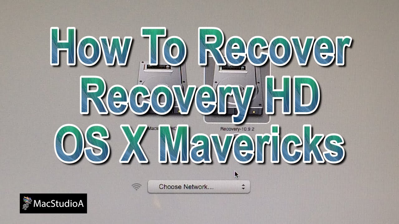 How To Recover Recovery HD Partition in OS X Mavericks 