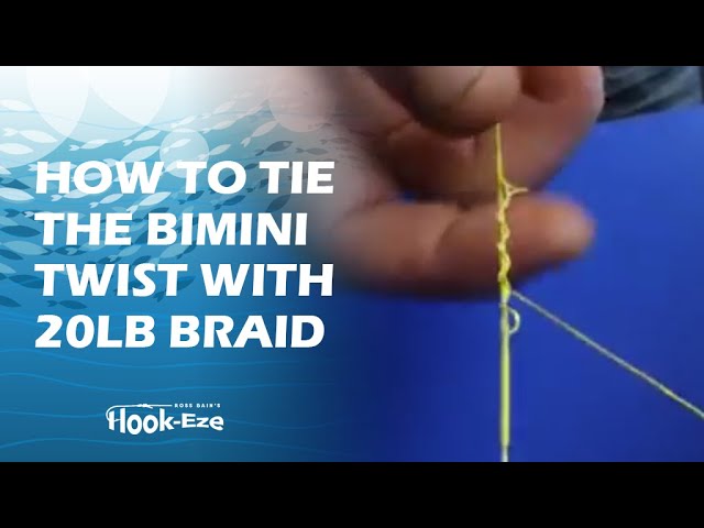 How to Tie a Bimini Twist with 20lb braided line using Hook-Eze