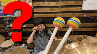 おもちゃのスティックで叩いてみた【ドラム drum】 １７・あいなドラムちゃんねる