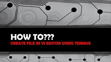 How to Create File in VI Editor using Termux