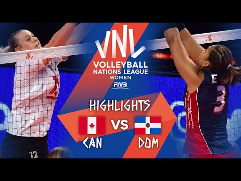 Canada vs. Dominican Republic - FIVB Volleyball Nations League - Women - Match Highlights, 27/05/202