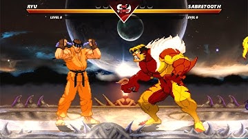 RYU VS SABRETOOTH | MARVEL VS CAPCOM MUGEN
