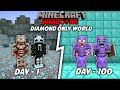 We Survived 100 Days in Diamond only World in Minecraft Hardcore | DeadZilla