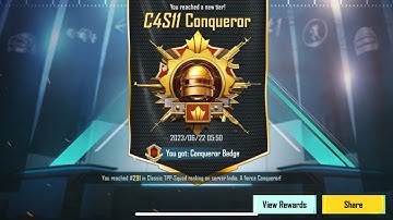 Finally Reached Conqueror C4S11 in BGMI Squad 😱🚀