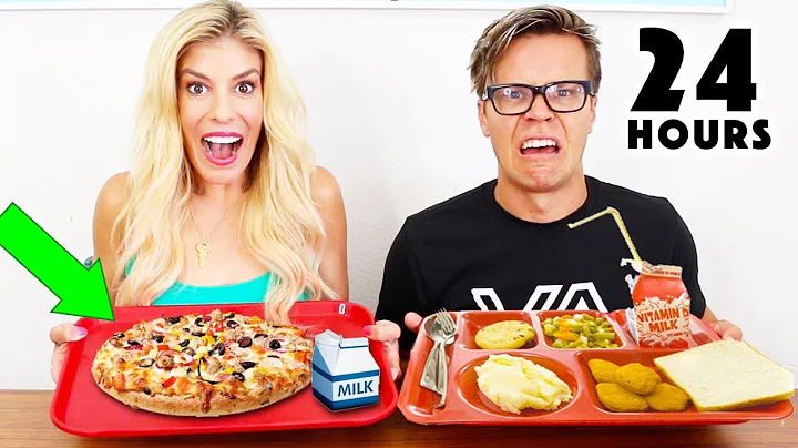 We Only Ate School Cafeteria Food for 24 Hours - S...