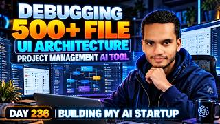 DAY 236: S2 |🔥 Debuggin  UI Architecture(500+ files) | AI Startup LIVE 🚀