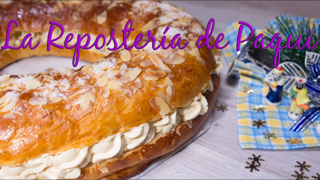 ROSCÓN de REYES con CHANTILLY d TURRÓN (Roscón  Reyes with nougat Chantilly)-La Repostería de Paqui-