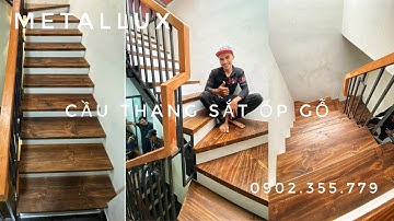Cách lắp đặt cầu thang sắt ốp gỗ #metallux