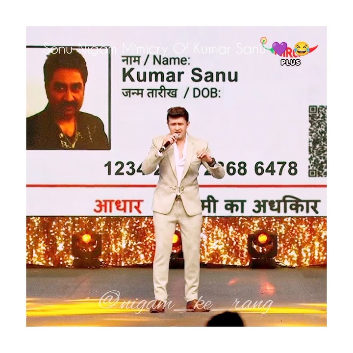 Sonu nigam mimicry of Kumar Sanu #sonunigam #sonunigammimicry #nigamkerang #mimicry #singer