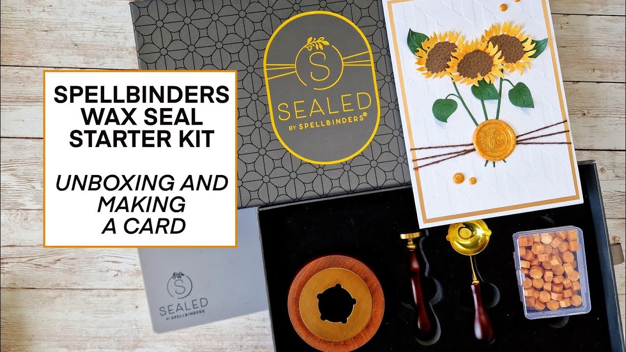 Spellbinders WAX SEAL STARTER KIT unboxing and making a card - YouTube