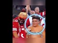 He took off his jersey and asked George Kittle to sign it.😂#football #shorts #nfl #georgekittle