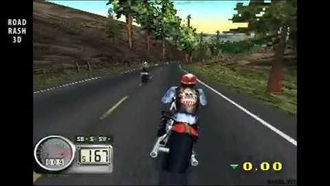 Road Rash 3D / intro and auto demo / PS1 1998