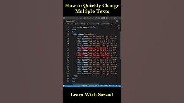How to Quickly Change Multiple Texts in Visual Studio Code #vscode