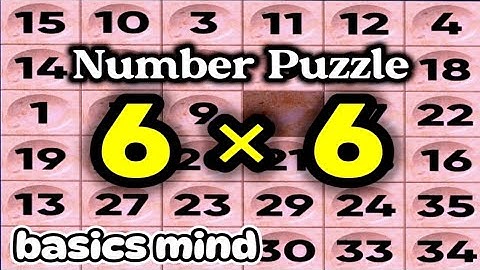 A very easy technique for solving the number puzzle 6×6 while acquiring a new skill.