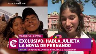 Habló Julieta, la novia de Fernando a una semana del asesinato en Villa Gesell